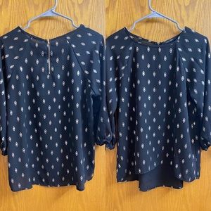 Blouse with gold accents